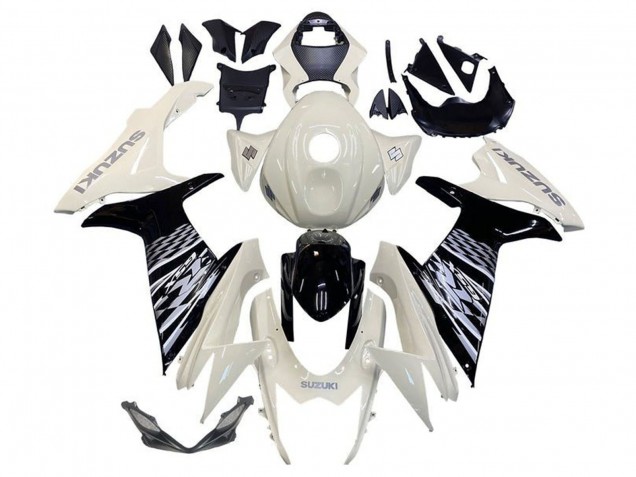 Carena Moto Suzuki GSXR 600 / GSXR 750 2011-2024 - Bianco Nero Lucido