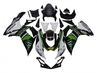 Carena Moto Suzuki GSXR 600 / GSXR 750 2011-2024 - Bianco Verde Nero Mostro 46 Fabbrica