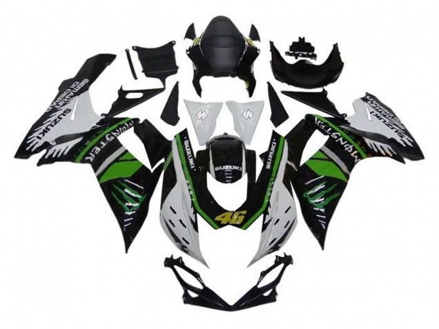 Carena Moto Suzuki GSXR 600 / GSXR 750 2011-2024 - Bianco Verde Nero Mostro 46