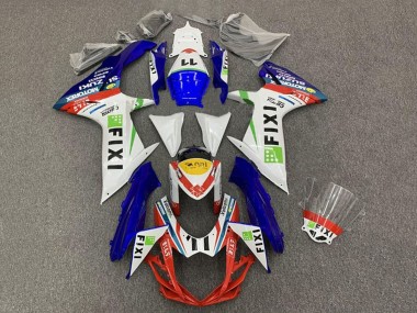 Carena Moto Suzuki GSXR 600 / GSXR 750 2011-2024 - Bianco Blu Giallo Rosso Verde Fixi 11 Fabbrica