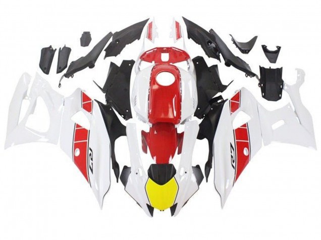 Carena Moto Yamaha YZF R7 2021-2024 - Bianco Giallo Rosso Banda