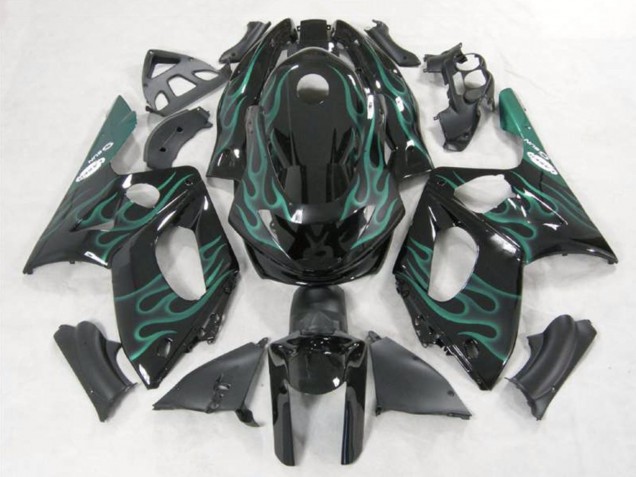 Carena Moto Yamaha YZF600R Thundercat 1996-2007 - Nero Verde Fiamma