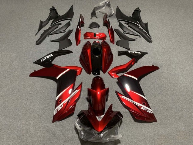 Carena Moto Yamaha YZF R3/R25 2022-2024 - Rosso Bianco Nero Lucido