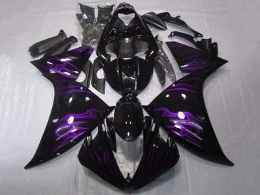 Carena Moto Yamaha YZF 1000 R1 2009-2011 - Nero Lucido Viola Fiamma Fabbrica