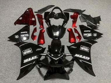 Carena Moto Yamaha YZF 1000 R1 2009-2011 - Nero Lucido GYTR Rosso Fabbrica