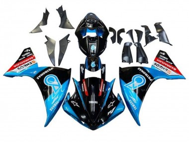 Carena Moto Yamaha YZF 1000 R1 2009-2011 - Nero Azzurro Chiaro Rosso Petronas Fabbrica
