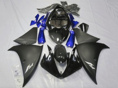 Carena Moto Yamaha YZF 1000 R1 2009-2011 - Nero Lucido Nero Opaco Blu Fabbrica