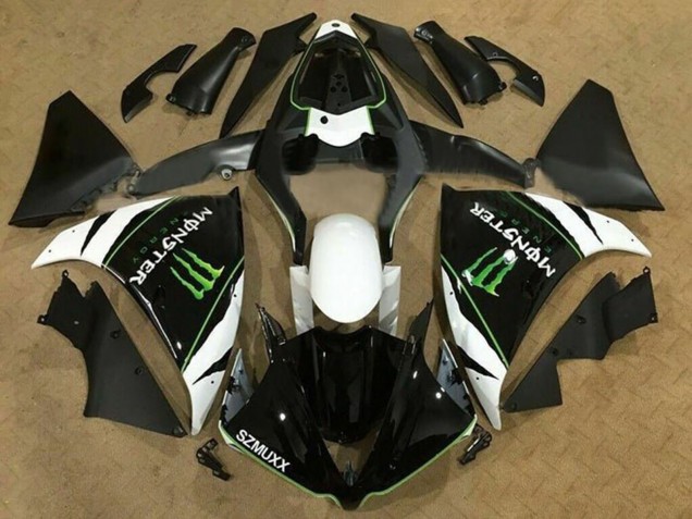 Carena Moto Yamaha YZF 1000 R1 2009-2011 - Bianco Nero Verde Mostro Energy