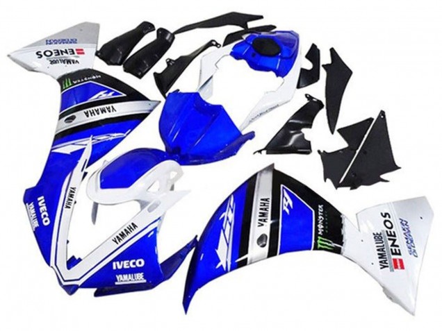 Carena Moto Yamaha YZF 1000 R1 2009-2011 - Bianco Blu Nero Verde Mostro IVECO Yamalube ENEOS