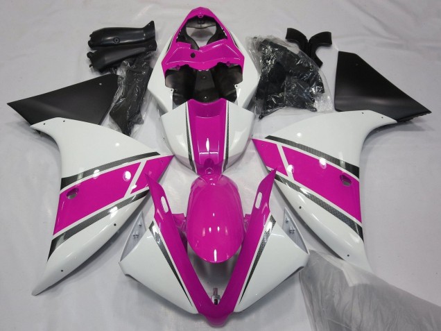Carena Moto Yamaha YZF 1000 R1 2009-2011 - Bianco Rosa Nero