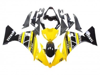 Carena Moto Yamaha YZF 1000 R1 2009-2011 - Giallo Bianco Nero Banda Fabbrica