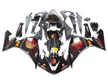 Carena Moto Yamaha YZF 1000 R1 2012-2014 - Nero Lucido Rosso Giallo Sheltes Fabbrica