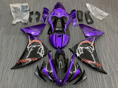 Carena Moto Yamaha YZF 1000 R1 2012-2014 - Viola Nero Lucido Rosso Joker Fabbrica