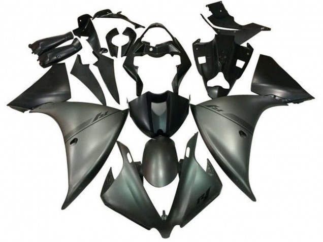 Carena Moto Yamaha YZF 1000 R1 2012-2014 - Grigio Opaco Nero Opaco