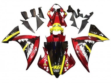 Carena Moto Yamaha YZF 1000 R1 2012-2014 - Rosso Giallo Nero Squalo Fabbrica