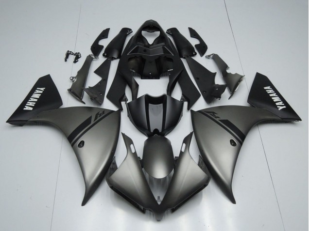 Carena Moto Yamaha YZF 1000 R1 2012-2014 - Grigio Opaco Nero Opaco Bianco Decals
