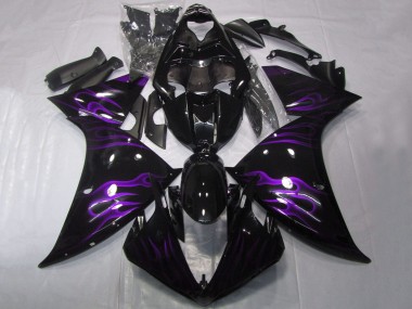 Carena Moto Yamaha YZF 1000 R1 2012-2014 - Nero Lucido Viola Fiamma Fabbrica