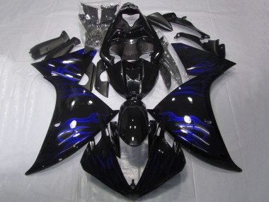 Carena Moto Yamaha YZF 1000 R1 2012-2014 - Nero Lucido Blu Fiamma Fabbrica