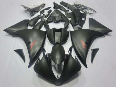 Carena Moto Yamaha YZF 1000 R1 2012-2014 - Nero Opaco Rosso Decal Fabbrica