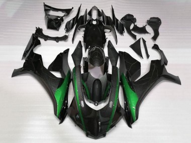Carena Moto Yamaha YZF 1000 R1 2015-2019 - Falso Fibra di Carbonio Verde Fabbrica