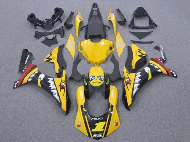 Carena Moto Yamaha YZF 1000 R1 2015-2019 - Giallo Rosso Squalo