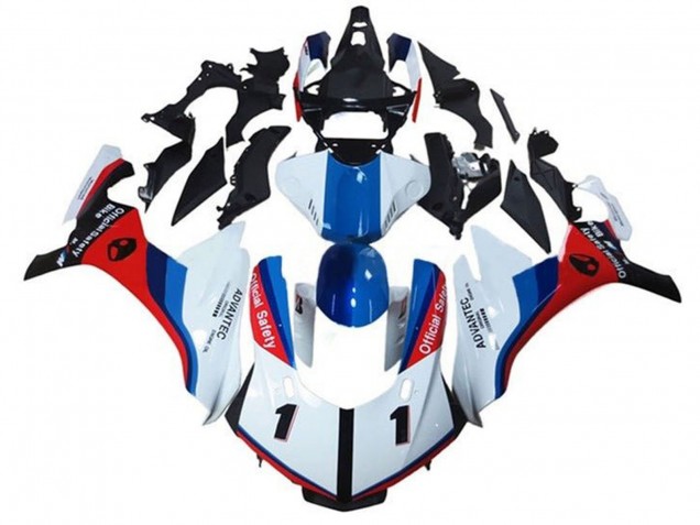 Carena Moto Yamaha YZF 1000 R1 2015-2019 - Bianco Blu Rosso Nero Official Safety