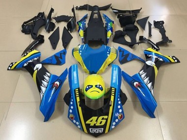 Carena Moto Yamaha YZF 1000 R1 2015-2019 - Blu Giallo Nero Squalo 46 Fabbrica