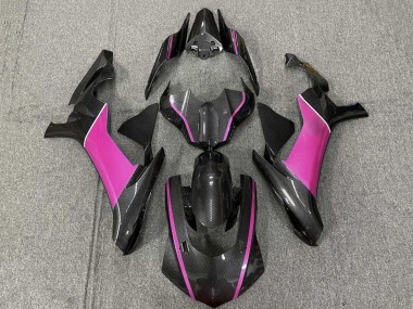 Carena Moto Yamaha YZF 1000 R1 2015-2019 - Falso Fibra di Carbonio Rosa Fabbrica