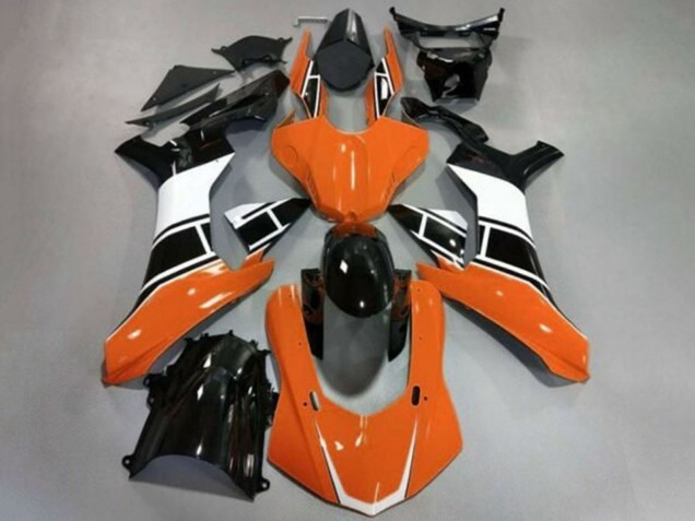 Carena Moto Yamaha YZF 1000 R1 2015-2019 - Bianco Arancia Nero Lucido