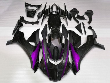 Carena Moto Yamaha YZF 1000 R1 2015-2019 - Falso Fibra di Carbonio Viola Fabbrica