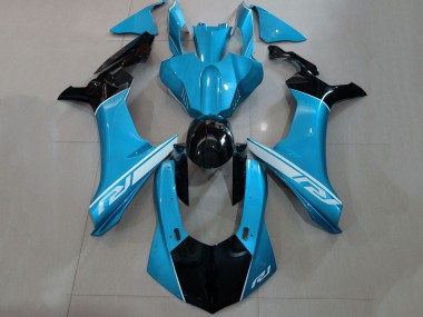 Carena Moto Yamaha YZF 1000 R1 2015-2019 - Blu Argento Nero Lucido Fabbrica