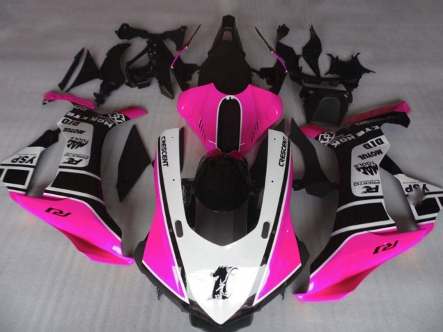 Carena Moto Yamaha YZF 1000 R1 2015-2019 - Rosa Bianco Nero Lucido Motul YSP