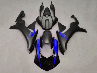 Carena Moto Yamaha YZF 1000 R1 2015-2019 - Nero Opaco Nero Lucido Blu Fabbrica
