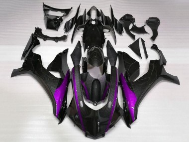 Carena Moto Yamaha YZF 1000 R1 2020-2025 - Falso Fibra di Carbonio Viola Banda Fabbrica