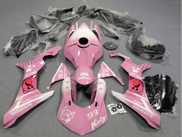 Carena Moto Yamaha YZF 1000 R1 2020-2025 - Rosa Bianco Kirby