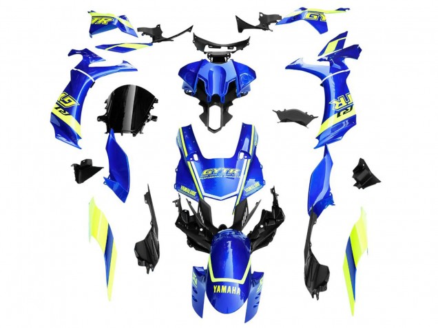 Carena Moto Yamaha YZF 1000 R1 2020-2025 - Blu Giallo Bianco GYTR