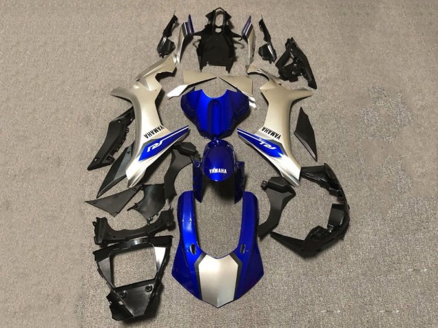 Carena Moto Yamaha YZF 1000 R1 2020-2025 - Argento Blu Nero Lucido