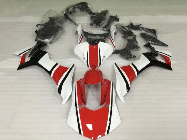 Carena Moto Yamaha YZF 1000 R1 2020-2025 - Bianco Rosso Nero Lucido