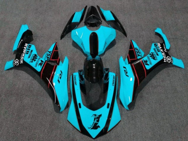 Carena Moto Yamaha YZF 1000 R1 2020-2025 - Turchese Blu Rosso Nero Lucido