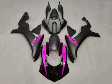 Carena Moto Yamaha YZF 1000 R1 2020-2025 - Nero Lucido Nero Opaco Rosa Fabbrica