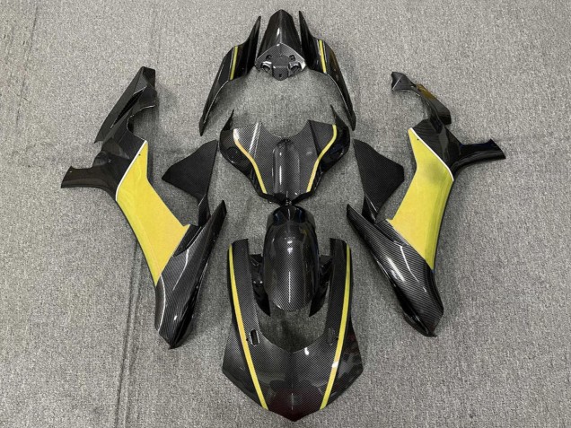 Carena Moto Yamaha YZF 1000 R1 2020-2025 - Falso Fibra di Carbonio Giallo