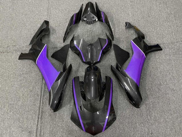 Carena Moto Yamaha YZF 1000 R1 2020-2025 - Falso Fibra di Carbonio Viola