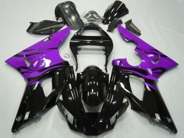 Carena Moto Yamaha YZF 1000 R1 2000-2001 - Viola Nero Lucido Fiamma