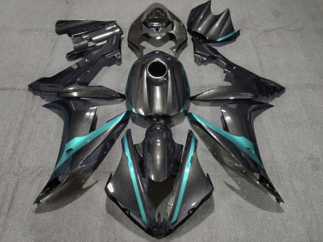 Carena Moto Yamaha YZF 1000 R1 2004-2006 - Fibra di Carbonio Stile Teal Verde