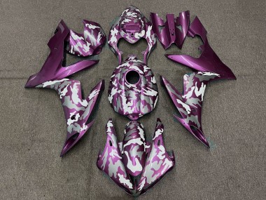 Carena Moto Yamaha YZF 1000 R1 2004-2006 - Viola Chiaro Bianco Grigio Camouflage Fabbrica