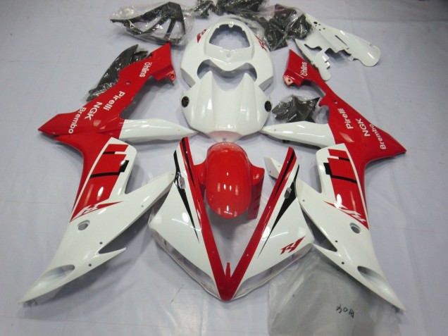 Carena Moto Yamaha YZF 1000 R1 2004-2006 - Bianco Rosso Nero