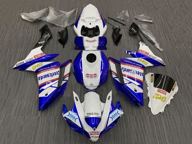 Carena Moto Yamaha YZF 1000 R1 2007-2008 - Bianco Blu Rosso Volvo Fimer Sterilgarda