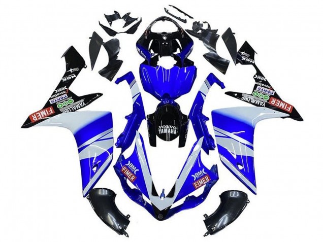 Carena Moto Yamaha YZF 1000 R1 2007-2008 - Blu Bianco Nero Volvo Fimer Yamalube