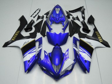 Carena Moto Yamaha YZF 1000 R1 2007-2008 - Blu Bianco Nero Oro Decal Fabbrica