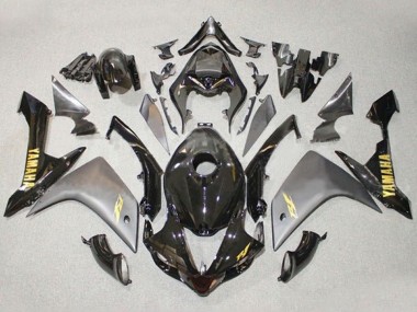 Carena Moto Yamaha YZF 1000 R1 2007-2008 - Grigio Nero Lucido Oro Decal Fabbrica